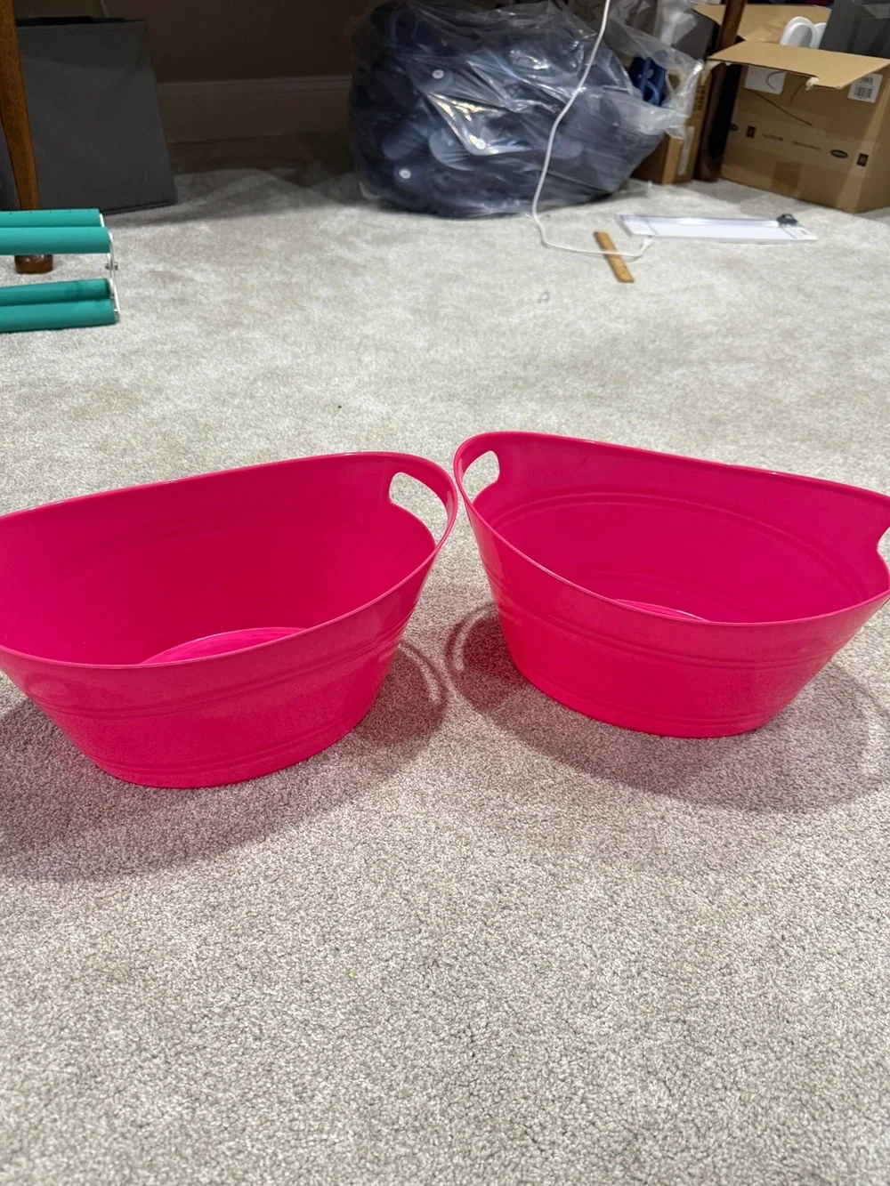 Bright Pink Kids Bath & Toy Tub Storage - Set of 2